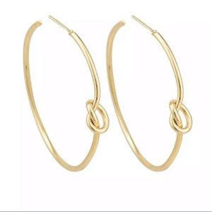 Boho Large Gold Knot Hoop Earrings